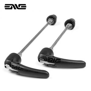 A pair of Enve Road Bicycle titanium quick release skewers in Black