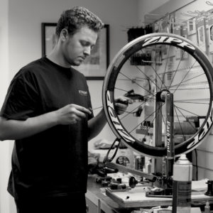 bicycle wheel builder tightening spokes