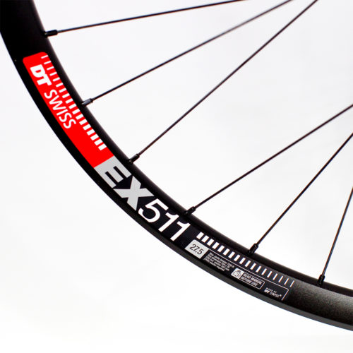 A close up of a DT Swiss EX511 rim by Strada