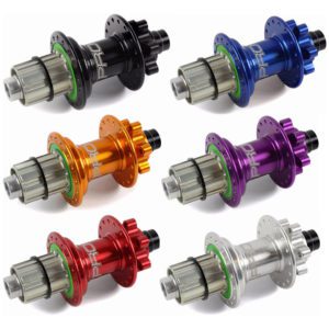 A selection of the latest Hope wheel hub colours