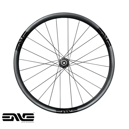 A side view of a Rear ENVE 2.3 Bicycle wheel