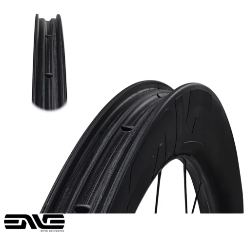 The rim profile view of an ENVE 3.4 Bicycle wheel