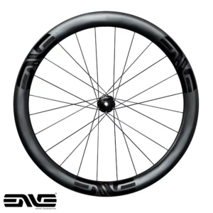 The side profile view of a Front ENVE 4.5 Bicycle wheel