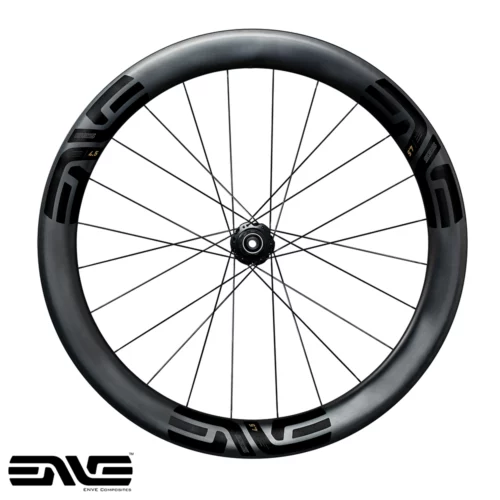 The side profile view of a Rear ENVE 4.5 Bicycle wheel
