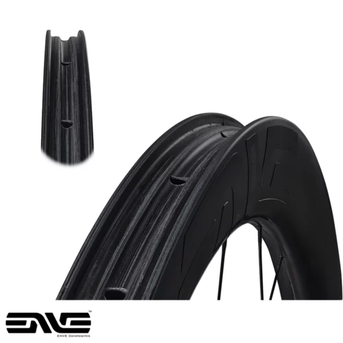 The rim profile view of an ENVE 4.5 Bicycle wheel