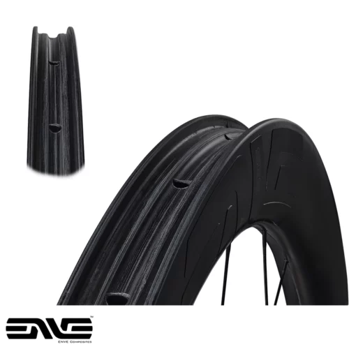 The rim profile view of an ENVE 6.7 Bicycle wheel