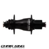 A Rear Chris King Boost Center Lock bicycle hub in black