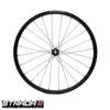 An Image showing a side view of a Strada Gravel Alloy Plus 650b rear bicycle wheel in black.